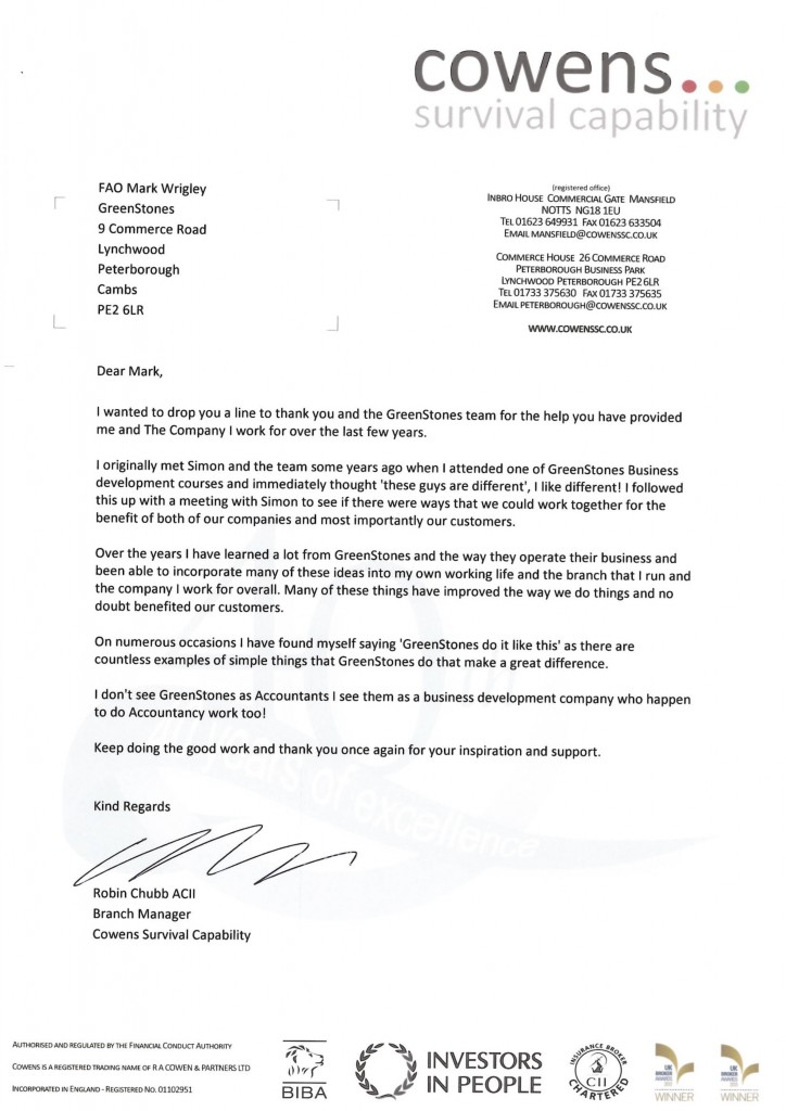 Greenstones Accountants Peterborough - Review