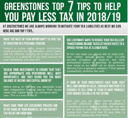 Greenstones Accountants Peterborough - Top 7 Tips to pay less tax