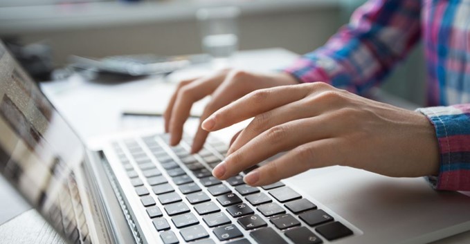 Bookkeeping laptop